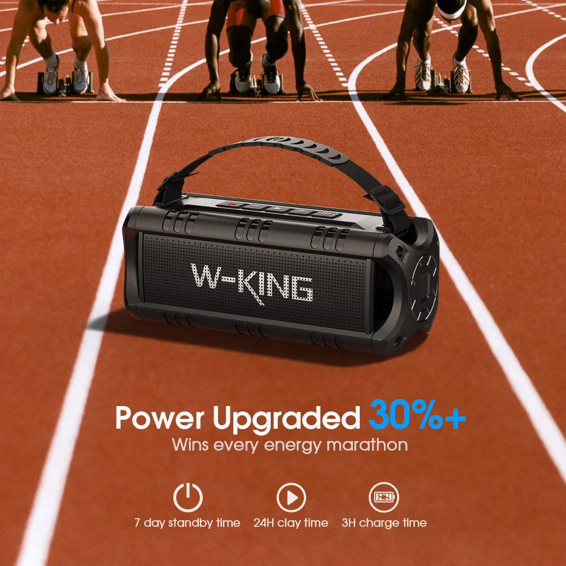 D8mini-1 Bluetooth Speaker, 30W Portable Wireless Loud Speakers, IPX6 Waterproof Outdoor Speaker, 24H Playtime, EQ, AUX, TF Card