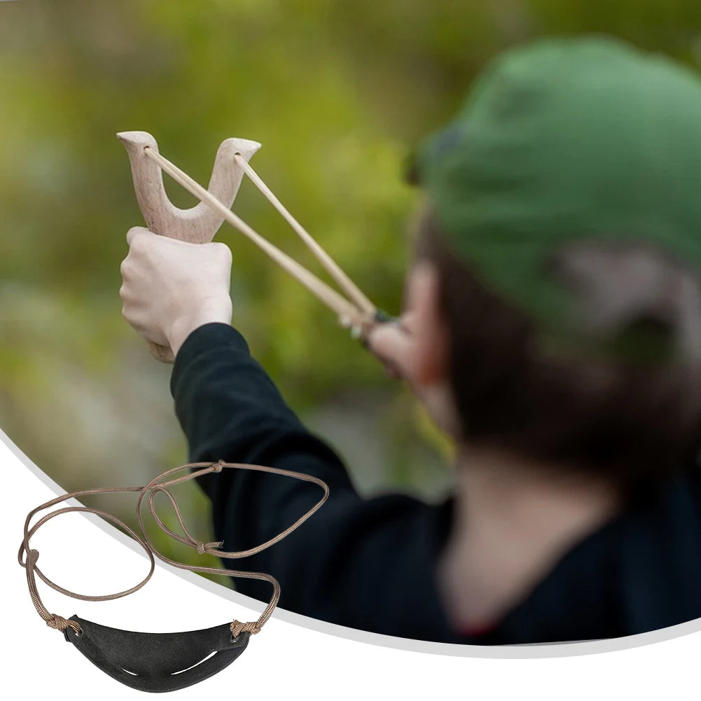 Handmade Leather Shepherd Sling Old-Fashioned Slingshot for Outdoor Sports Camping Shooting Hiking Hunting Accessories