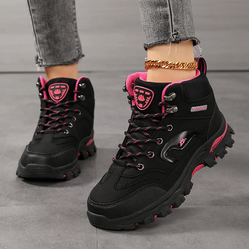 Women Boots Waterproof Outdoor Hiking Boots Women's Safety Work Shoes Walking Sneakers Non Slip Ankle Boots Botas De Mujeres New