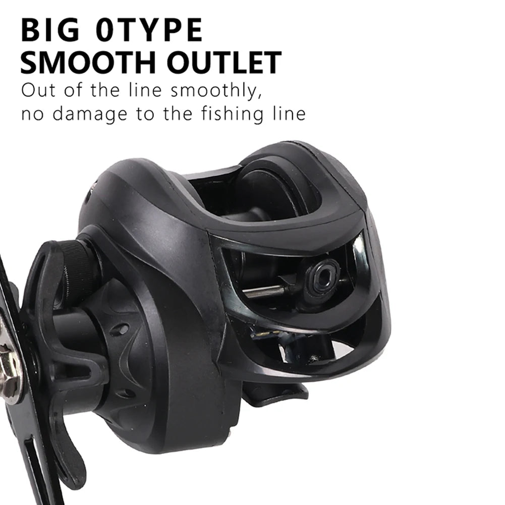 Baitcasting Fishing Wheel 7.2/1 Gear Ratio Fishing Reels Wheel Max Drag 10kg Saltwater Freshwater 18+1BB Fishing Accessory