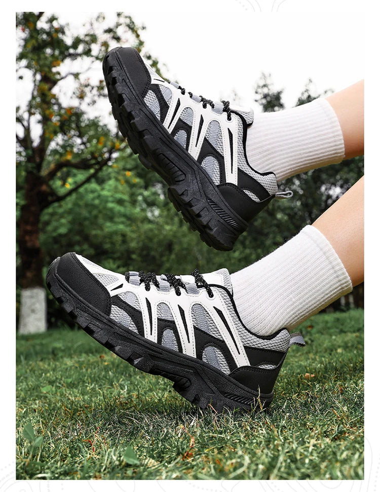 Woman Outdoor Hiking Sneakers Summer Breathable Non-slip Mesh Trail Shoes Wear-resistant  Trekking Footwear for Camping Climbing
