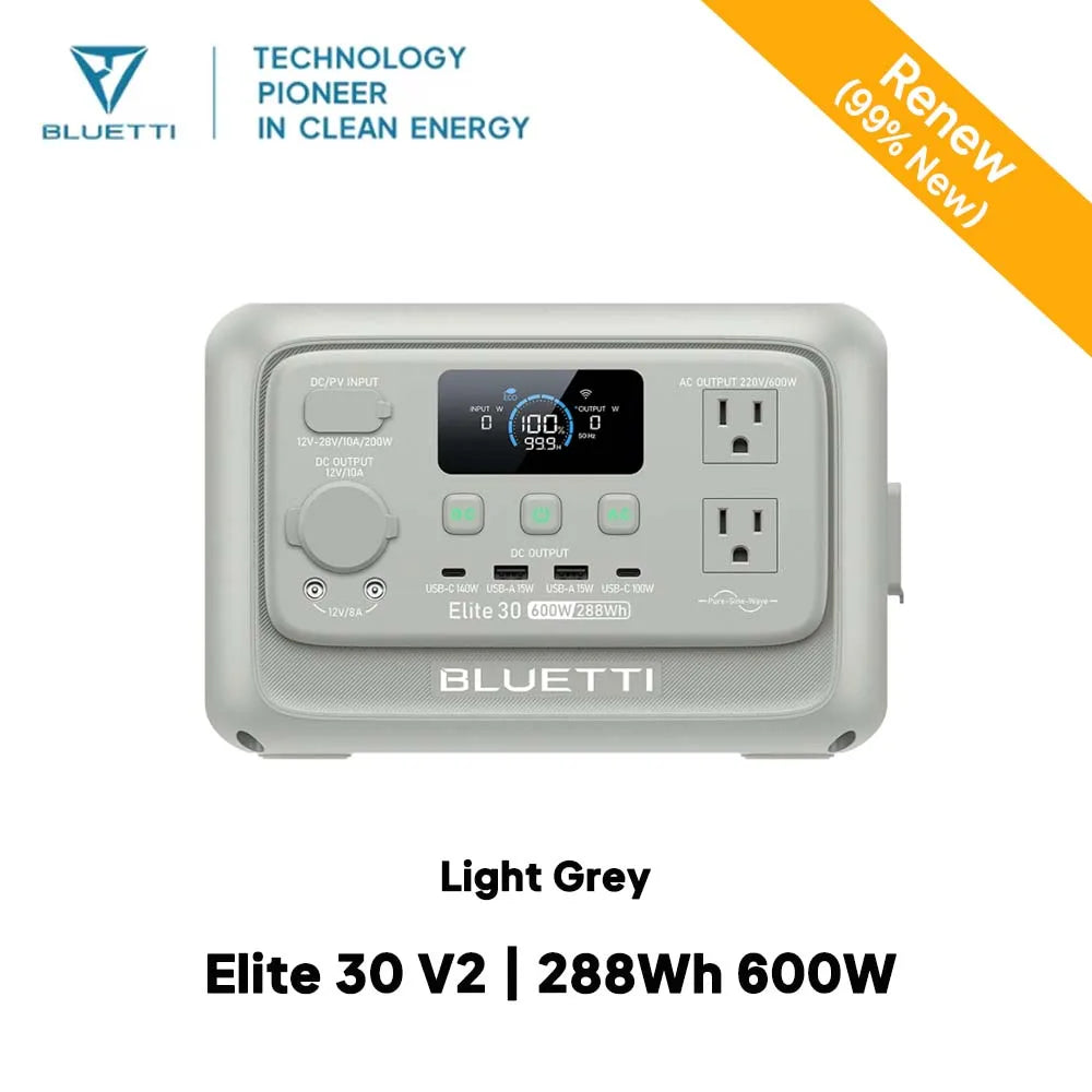 【Renew】 Elite 30 V2 Portable Power Station 288Wh 600W Peak Large Capacity Solar Generator For Outdoor Camping Home Emerge
