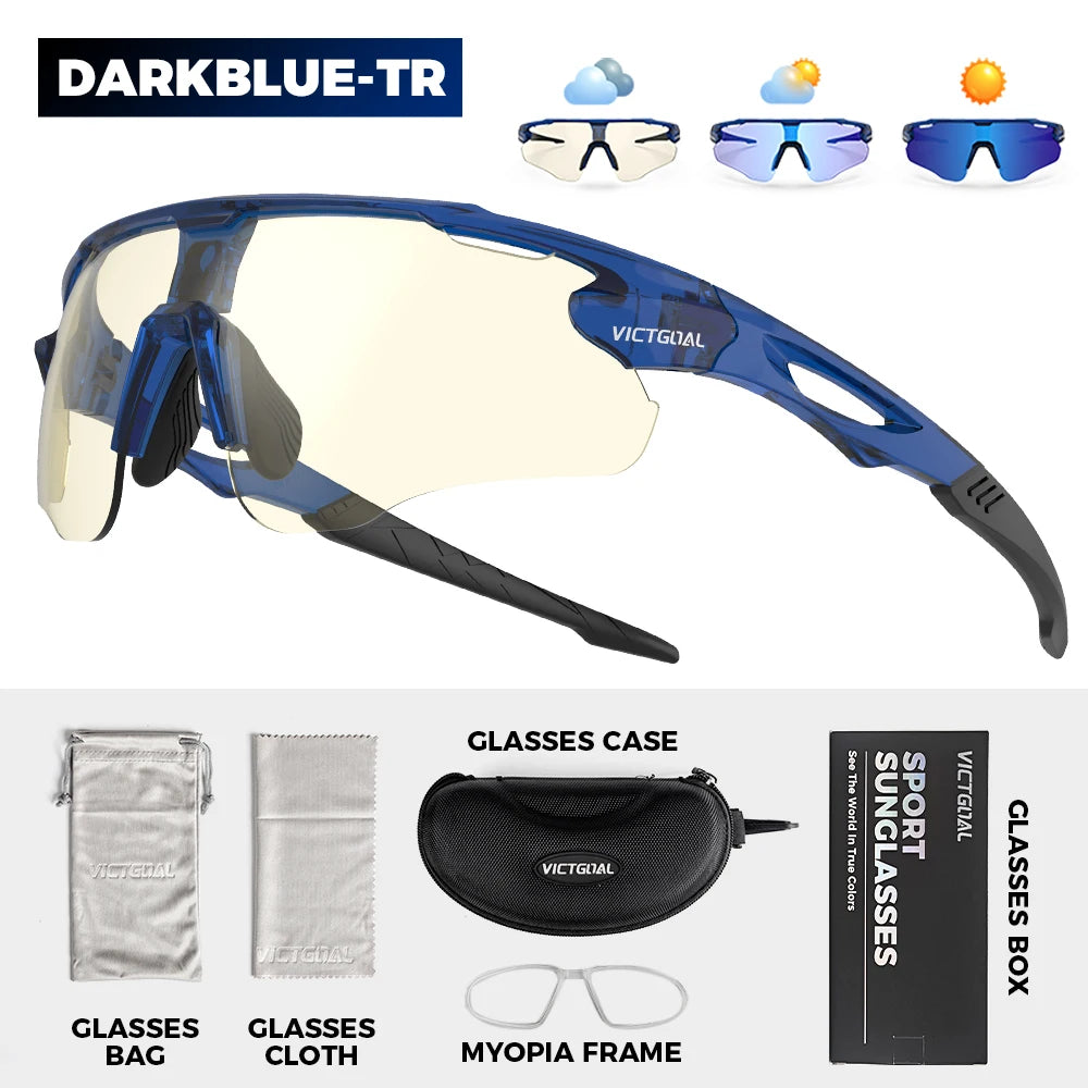 Photochromic Cycling Sunglasses for Men Women Sports UV400 Protection Bicycle Eyewear MTB Mountain Road Bike Eyeglass