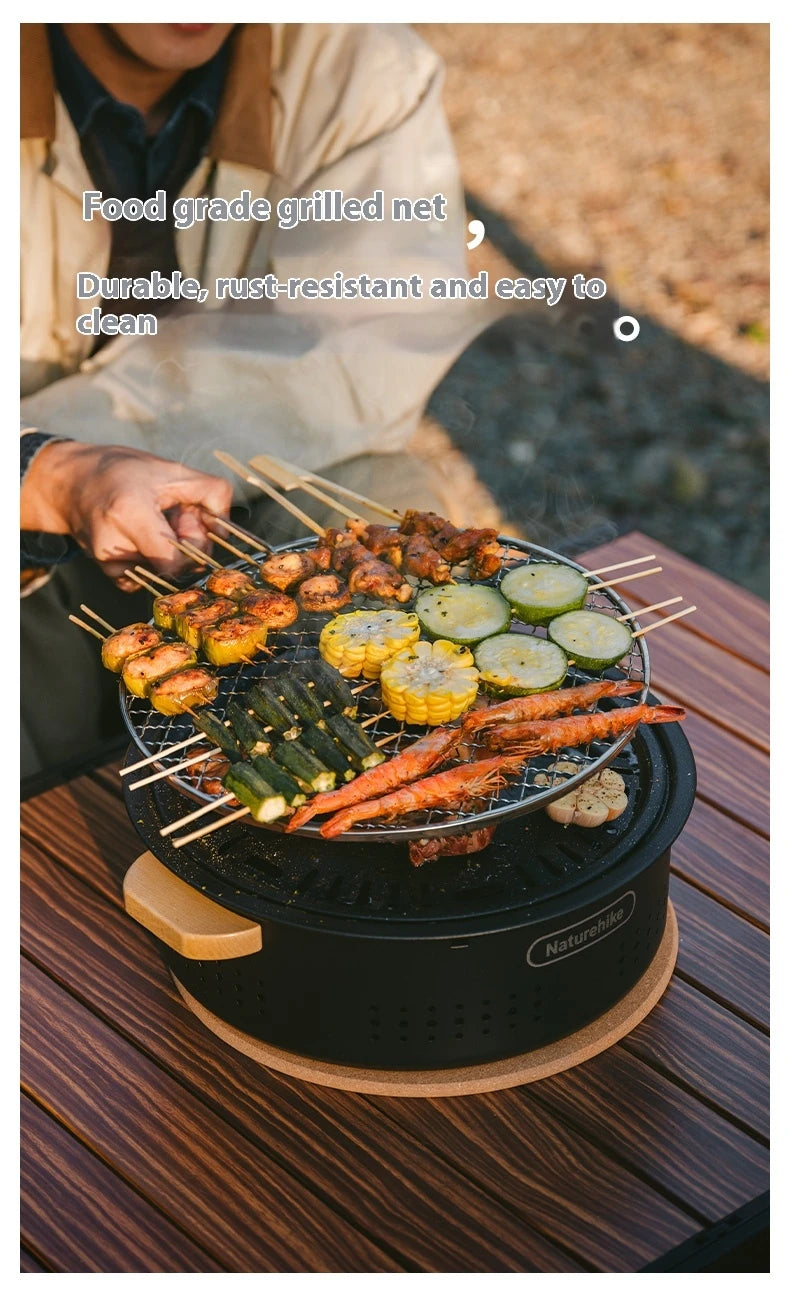 Outdoor Tabletop Barbecue Stove High Temperature Resistant Charcoal Pot Split Storage Camping Gear Picnic BBQ Stove