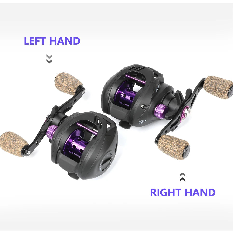 Baitcasting Reel 7KG Max Drag 6.5:1 Gear Ratio Ultra-smooth 12+1BB Professional Baitcaster Fishing Reels for Freshwater Saltwater Bass Trout Fishing
