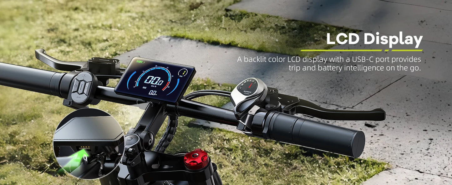 Strong Power Ebike, 5000W Motor Off Road Electric Bike, 100 Miles Long Range, 26"x4.0” Fat Tire, 60V 50Ah Big Battery EK9