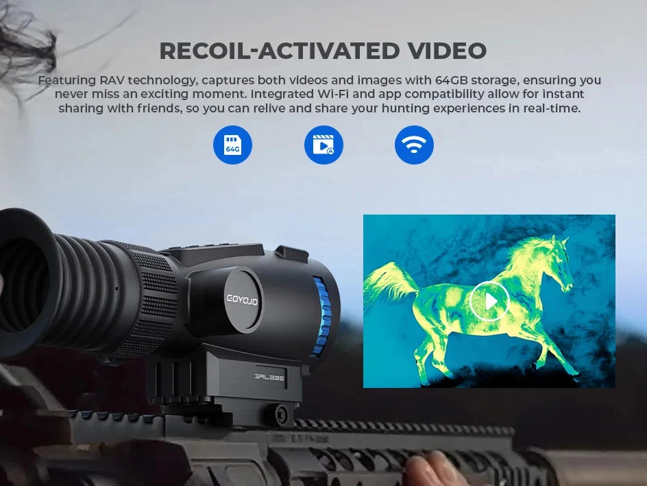 GOYOJO GRL335 384 Thermal lmaging Scopes Sensor 384*288px 25mm 35mm Lens Hunting Camera WiFi RAV Video GRL325