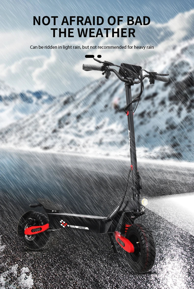1200W Motor Electric Scooter 48V13/23.4AH Speed up to 25MPH 11 Inch Off-Road Tires Foldable Adult E-Scooter