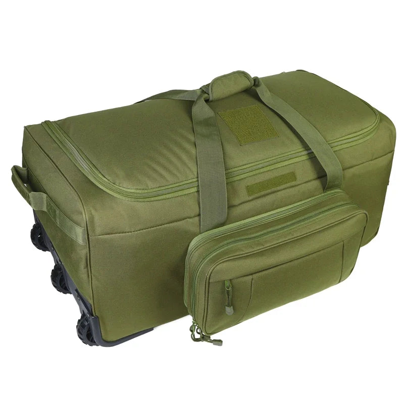 124L Outdoor Camping Travel Bag Large Trolley Case Waterproof Nylon Practical Travel Handbag Storage Luggage Bag