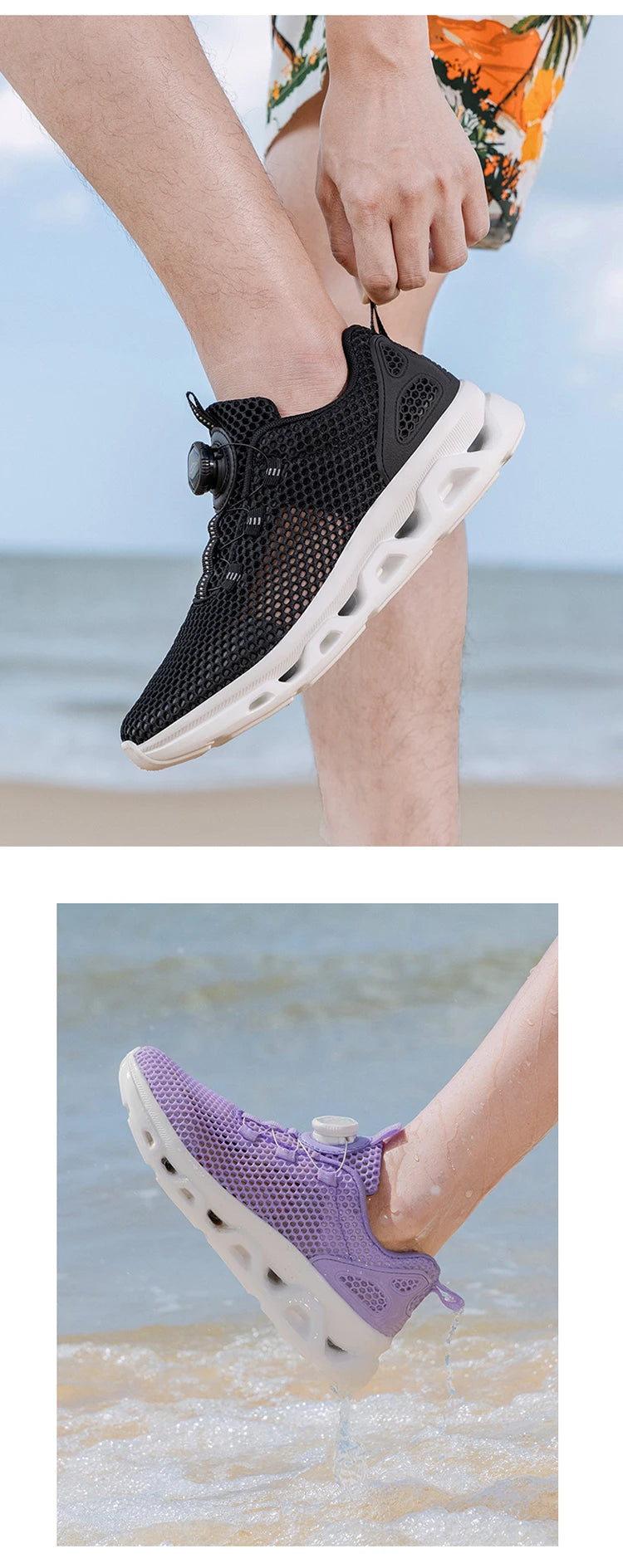 Summer Ladies Mesh Breathable Hiking Shoes Wading Upstream Shoes Women's Lightweight and Comfortable Outdoor Leisure Hiking Shoe