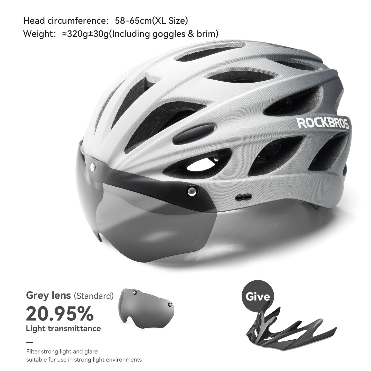 Cycling Helmet Lightweight Integrated Helmet Head Protection Safety Helmet With Goggles Men Women MTB Road Bike Helmet