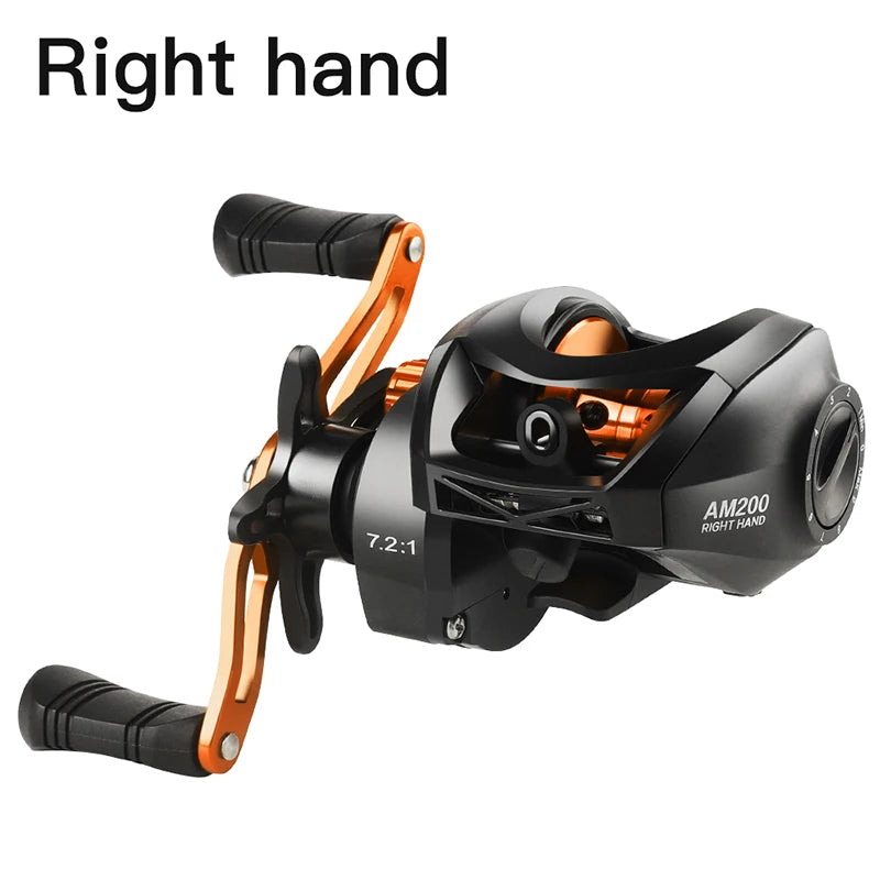Baitcasting Reel 8KG Max Drag Baitcaster Fishing Reels 7.2:1 Gear Ratio Magnetic Brake System Casting Reel for Freshwater Saltwater Bass Trout Carp Fishing