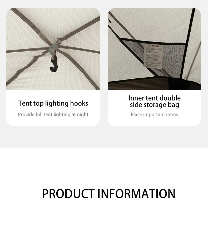 Massif Hot Tent with Stove Jack Waterproof Windproof 4 Season Tent 2 Person Cold Weather Winter Tents for Camping