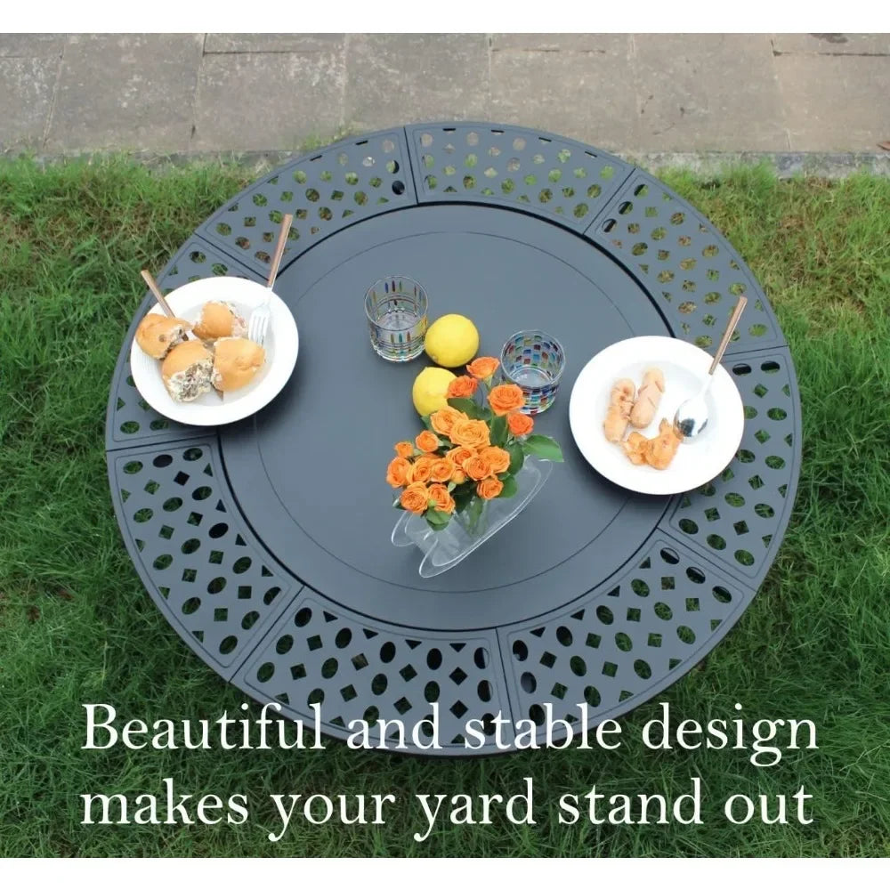 Fire Pit with 2 Grills, Wood Burning Fire Pits for Outside with Lid, Poker and Round Waterproof Cover, BBQ& Outdoor Fire