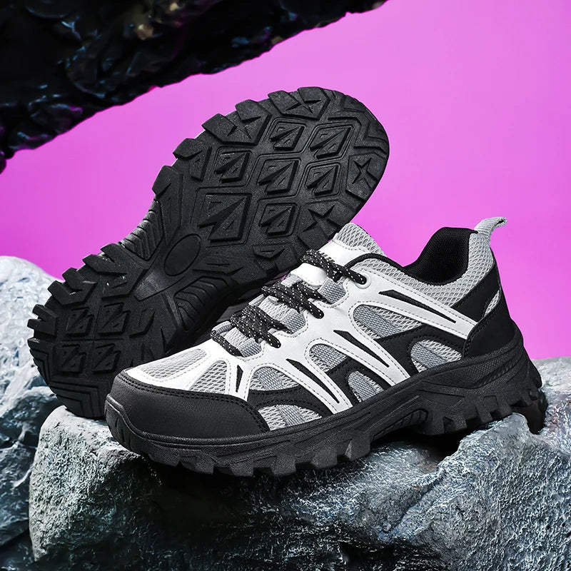 Woman Outdoor Hiking Sneakers Summer Breathable Non-slip Mesh Trail Shoes Wear-resistant  Trekking Footwear for Camping Climbing