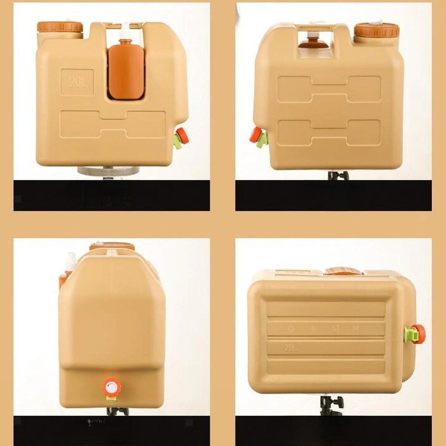20L Emergency Water Container Large-Capacity Portable Camping Water Bag With Spigot Water Storage Jug For Outdoor Picnic Hiking