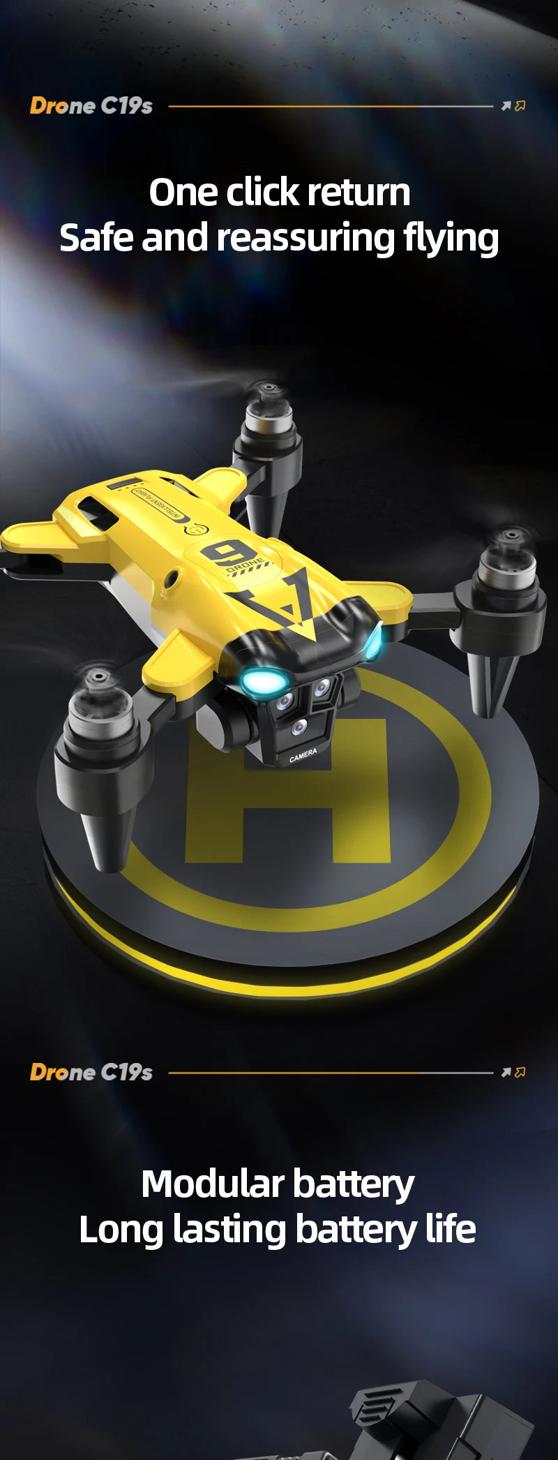 New B9 Pro RC Drone 4K 1080P Wide Angle Dual HD Camera Foldable Quadcopter WiFi FPV Altitude Hold， Long Endurance Drone - Equipped With Optical Flow Positioning And Dual High-definition Cameras, It Is The Perfect Gift For A