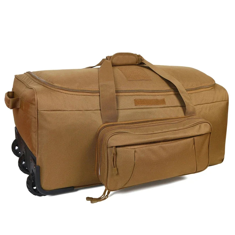 124L Outdoor Camping Travel Bag Large Trolley Case Waterproof Nylon Practical Travel Handbag Storage Luggage Bag