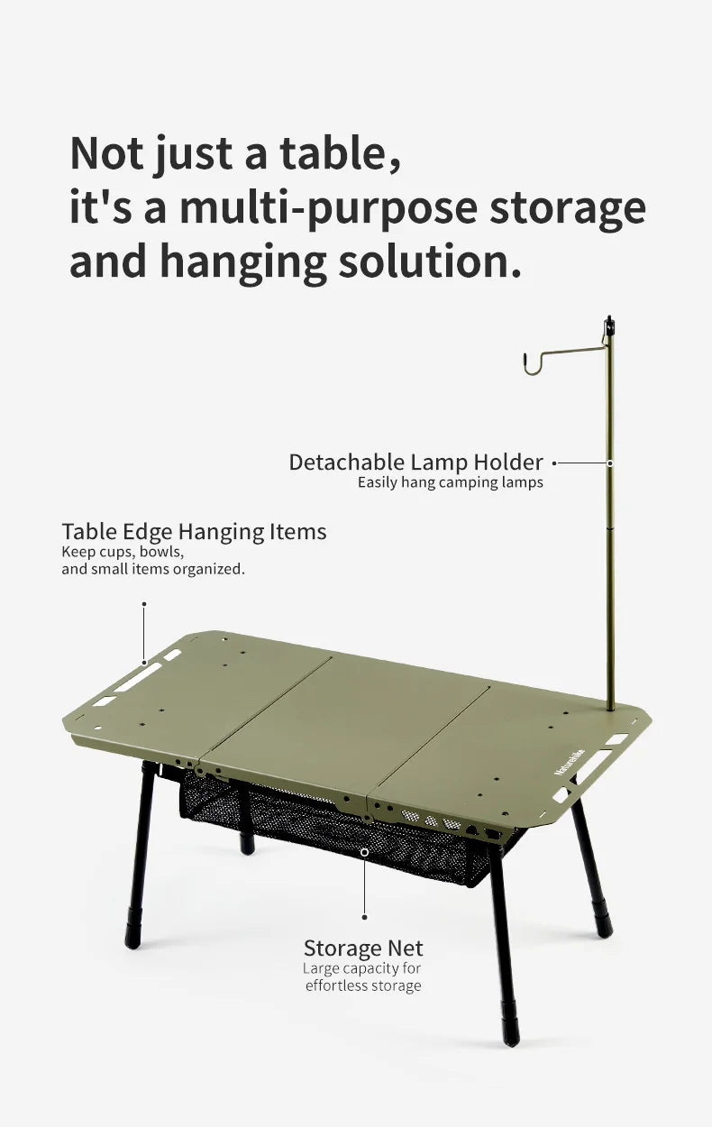 H02 IGT Table Camping Multifunctional Tactical Table Height Adjustable Desk Kitchen Folding Table BBQ Picnic