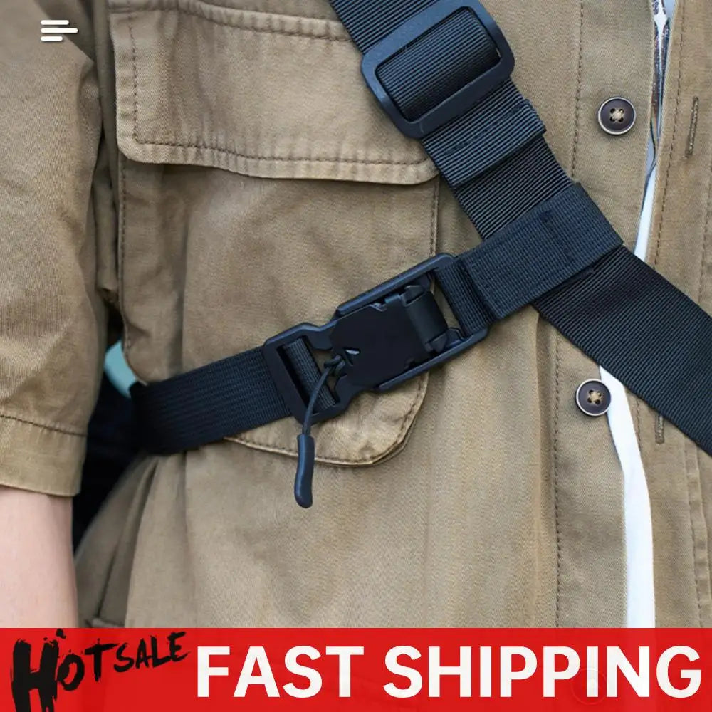 Three Point Auxiliary Backpack Stability Strap Adjustable Fixed Shoulder Bag Anti Slip Strap for Sling Packs & Messengers