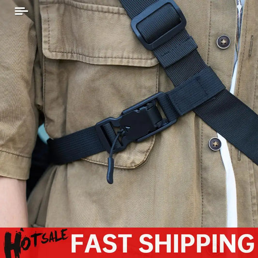 Three Point Auxiliary Backpack Stability Strap Adjustable Fixed Shoulder Bag Anti Slip Strap for Sling Packs & Messengers
