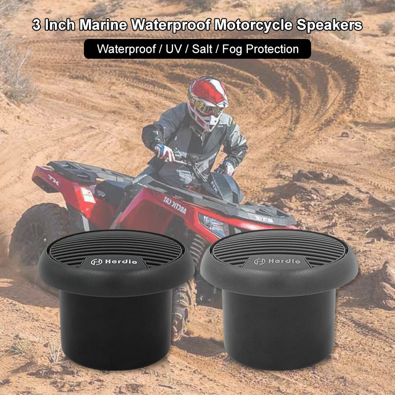 140W Two-Way Marine Waterproof Stereo Mini Speaker System Is Applicable To ATV UTV Motorcycle Outdoor