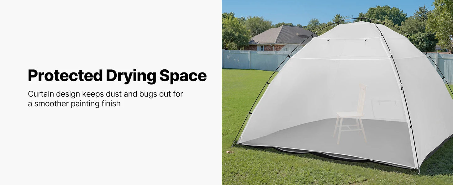Portable Paint Booth Tent Painting Tent Station Spray Shelter w Built-in Floor Large Space Oxford Spray Painting Tents