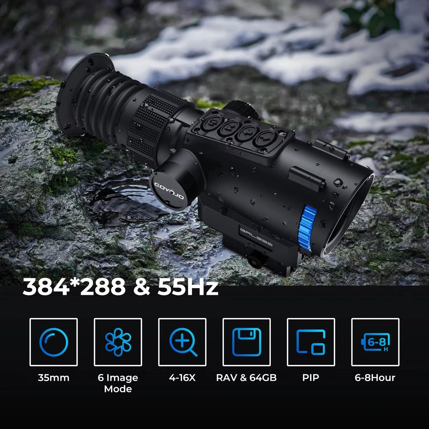 GOYOJO GRL335 384 Thermal lmaging Scopes Sensor 384*288px 25mm 35mm Lens Hunting Camera WiFi RAV Video GRL325