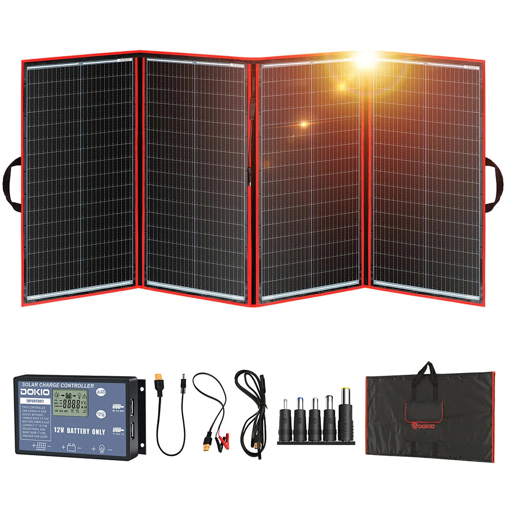 97W 150W 195W 295W With fixing bracket and 12V controller kit foldable portable solar panel for car battery/camping