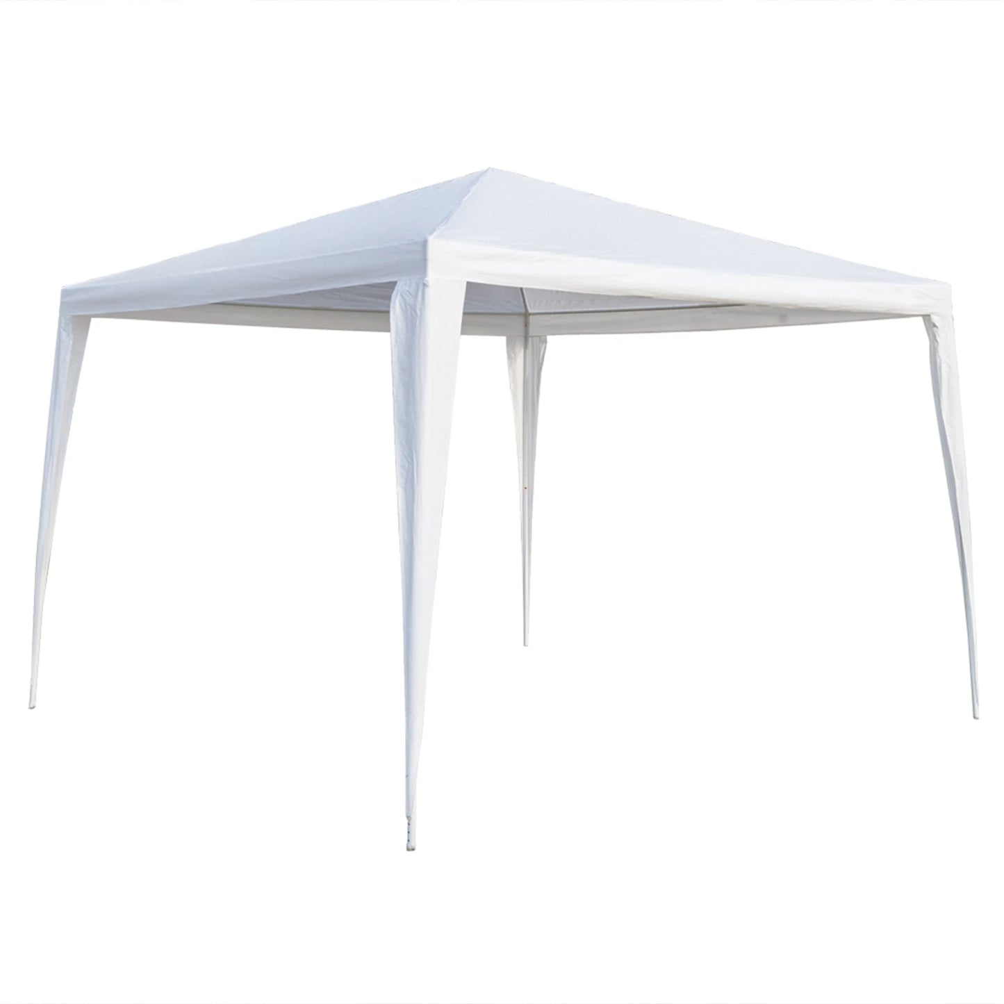 3 x 3 m Waterproof Tent with Spiral Tubes PE Cloth Iron Frame Outdoor Party Wedding Gazebo Heavy Duty Easy Setup White