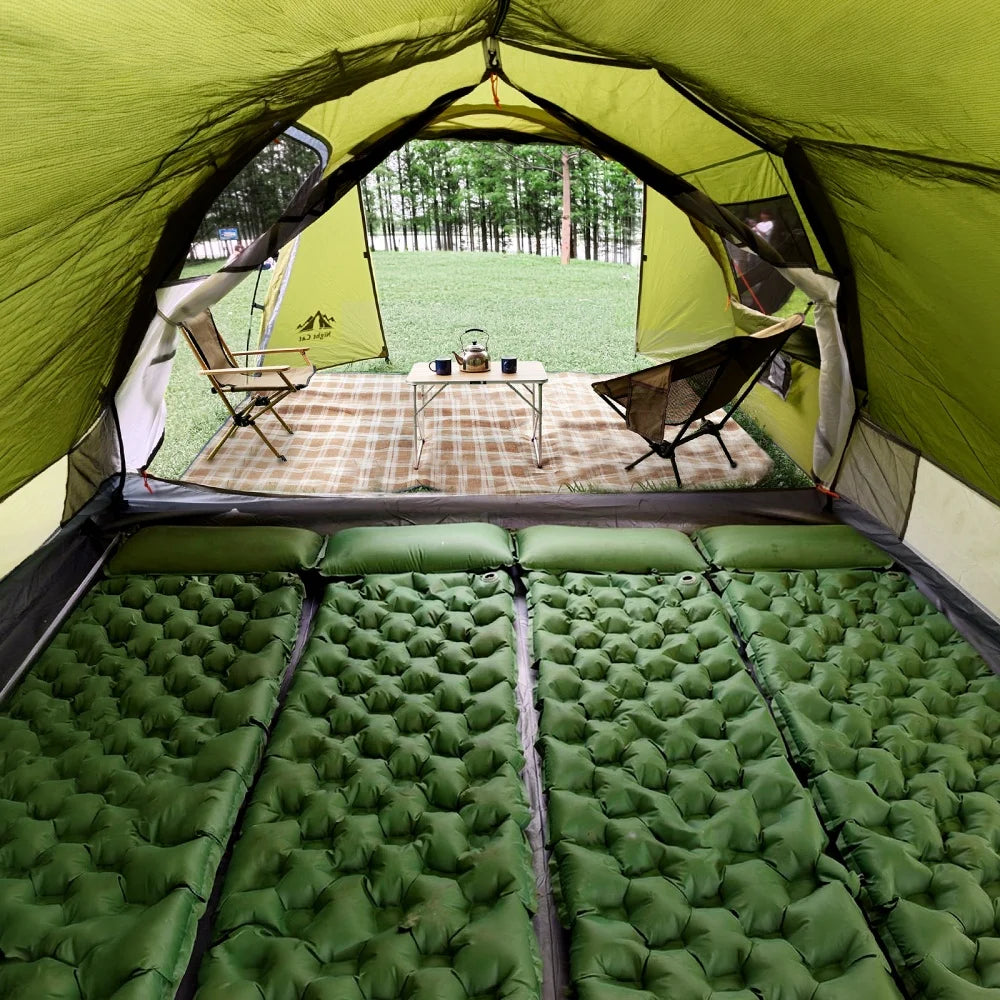 4 Person Tent with Porch: Portable Family Camping Tent Waterproof Tunnel Tents for Camping Outdoor Adventure