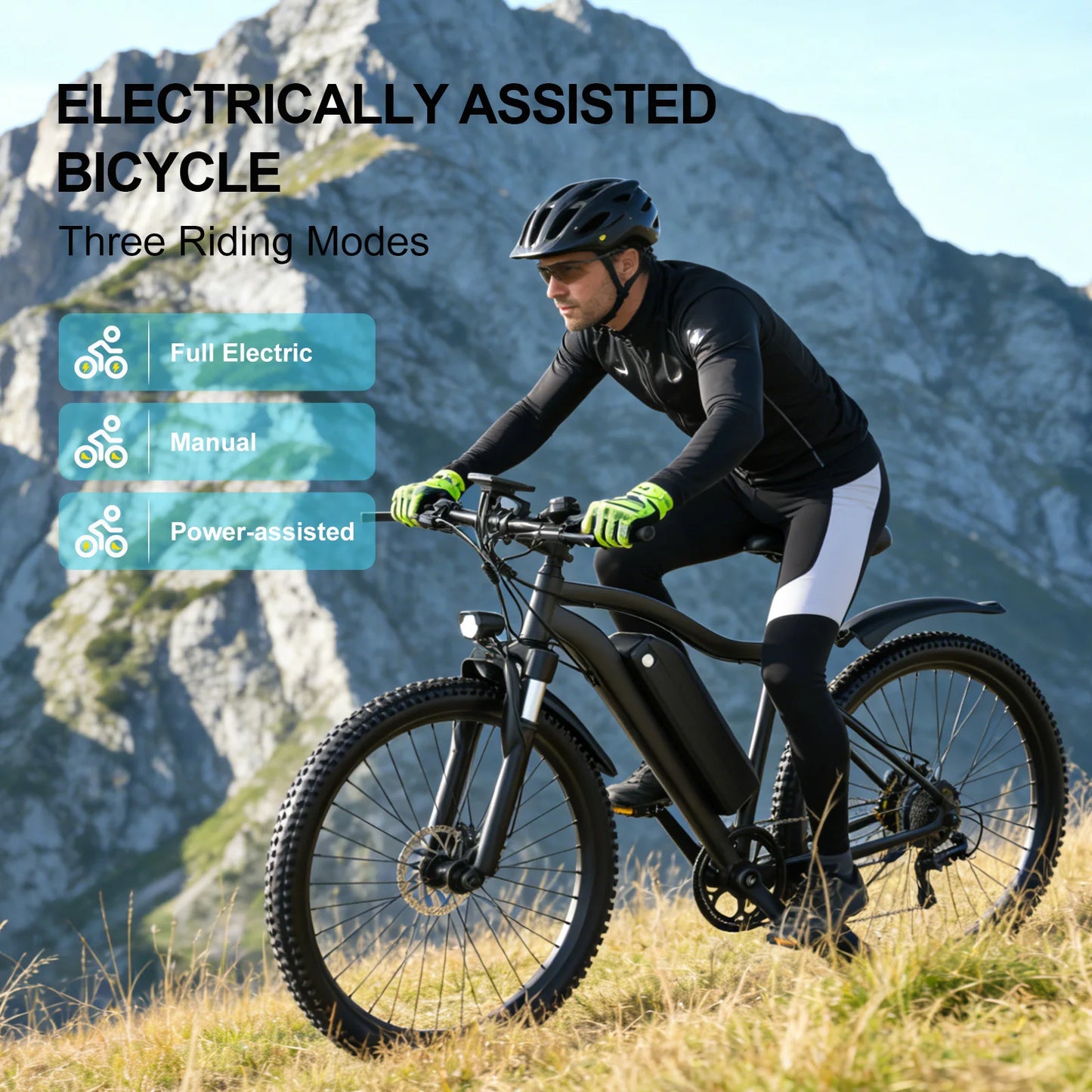 Electric Bicycle for Adult 26" Mountain ebike with 48V 13Ah Removable Battery 500W Motor