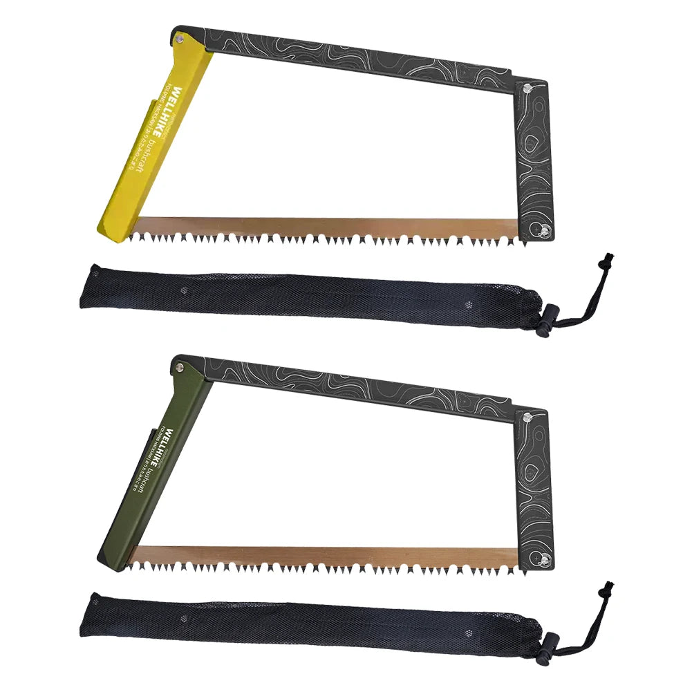 Folding Saw with Storage Bag Portable Wood Saw Aluminum Alloy Camping Foldable Hand Saw Outdoor Hiking Survival Tools