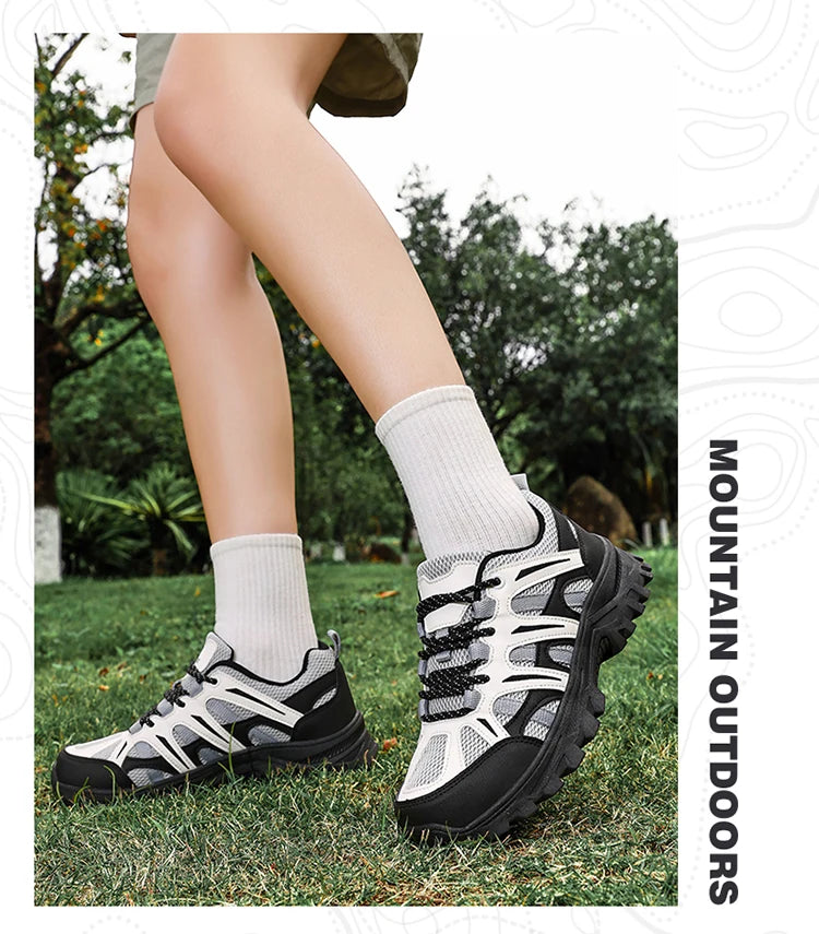 Woman Outdoor Hiking Sneakers Summer Breathable Non-slip Mesh Trail Shoes Wear-resistant  Trekking Footwear for Camping Climbing