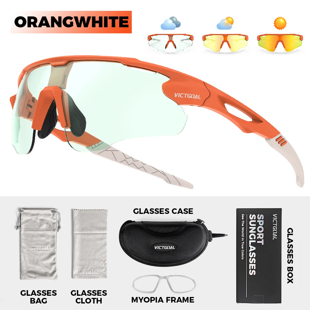 Photochromic Cycling Sunglasses for Men Women Sports UV400 Protection Bicycle Eyewear MTB Mountain Road Bike Eyeglass