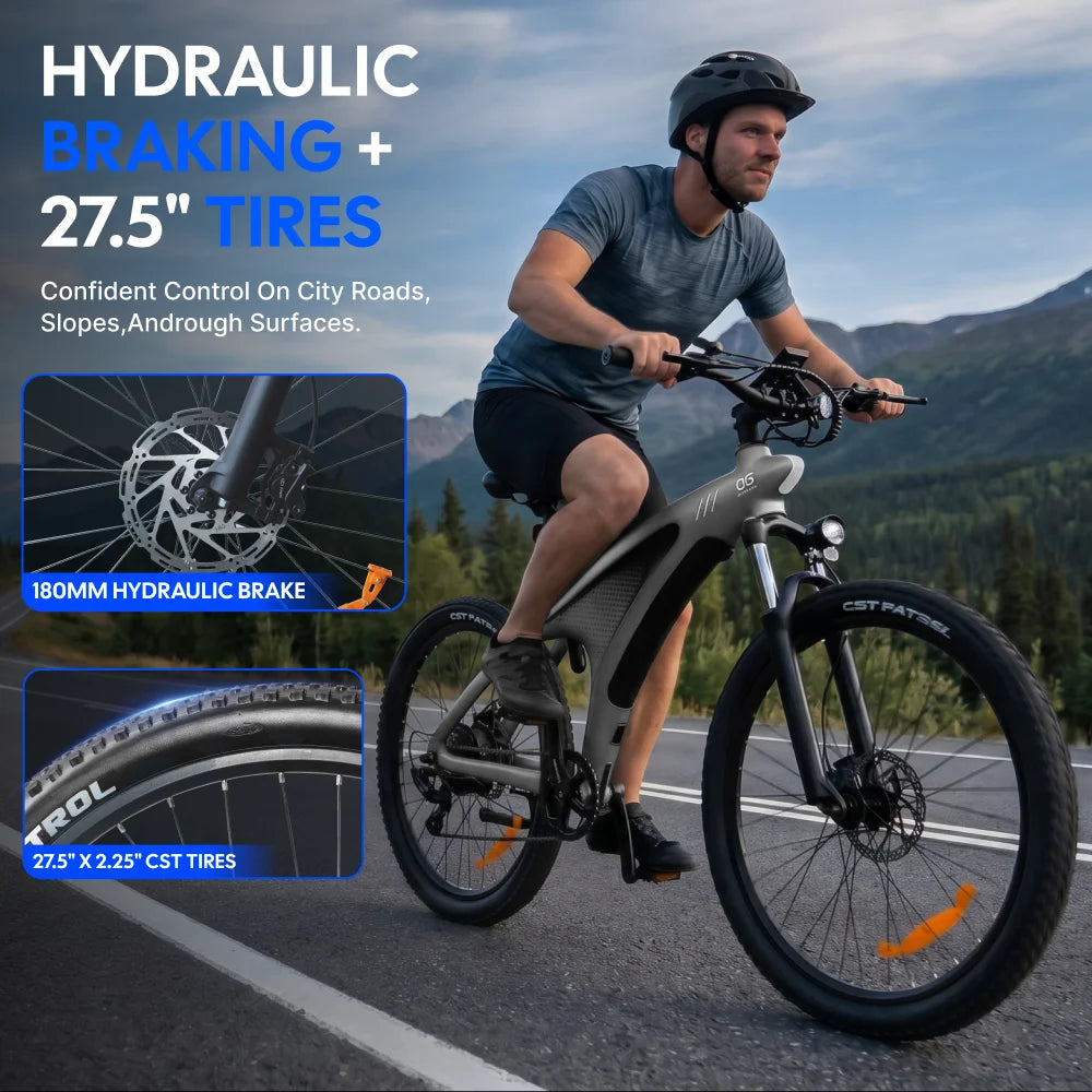 Q5 Ebike 2000W Torque Sensor Adults Electric Bike 85Nm 57KM/H Electric Bicycle 27.5“ Removable Battery Electric Mountain Bike