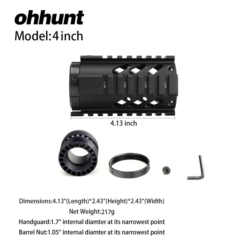 Hunting 4" 7" 10" 12" 15" Free Float M4 AR15 M16 Mount Picatinny