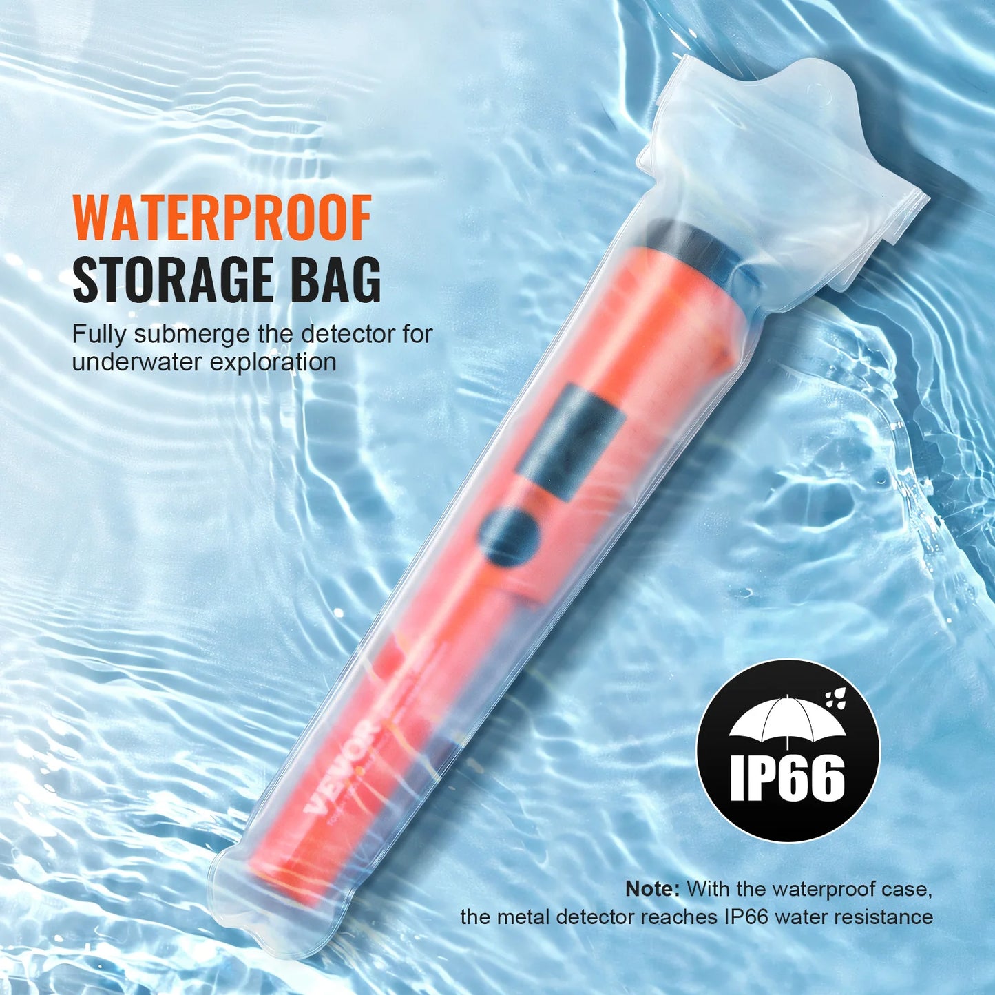 Metal Detector Pin pointer IP66/IP68 Waterproof Handheld Pointer Wand 1.96"/4.5" Detection Depth 3 Modes for Detecting