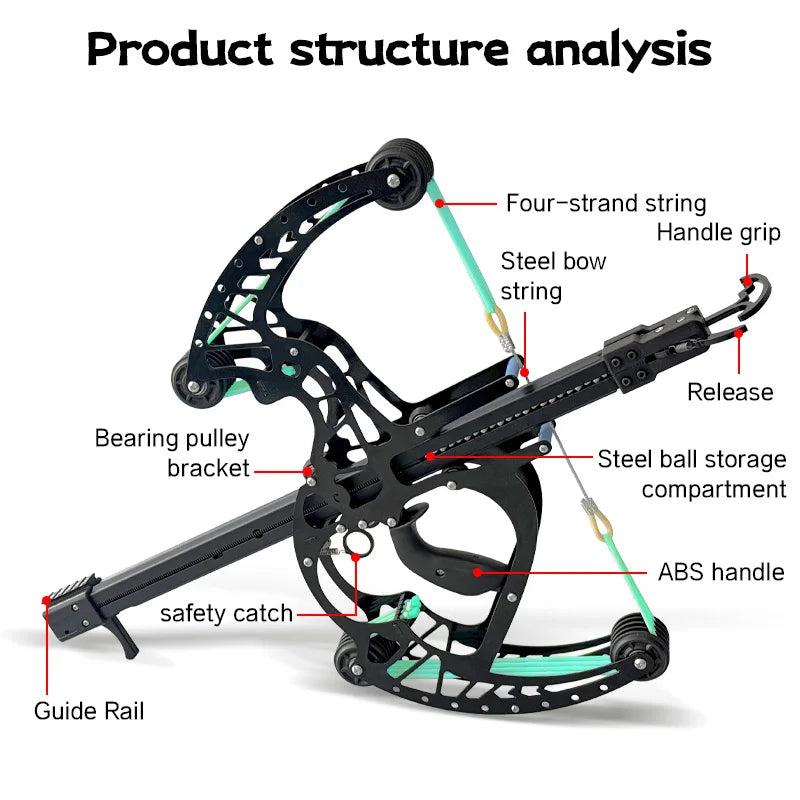 Upgraded third-generation  all-metal composite bow, with a 50-shot capacity, suitable for practice and hunting