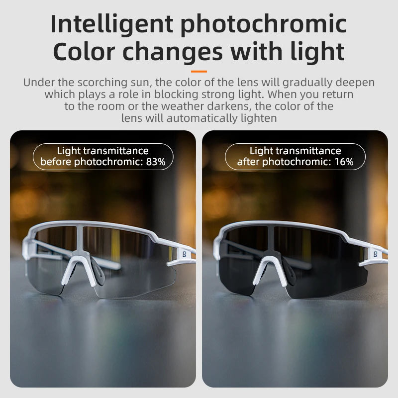 Cycling Glasses Photochromic Polarized Lens Bike Glasses UV400 Protection Eyewear Sunglasses MTB Road Bicycle Goggles