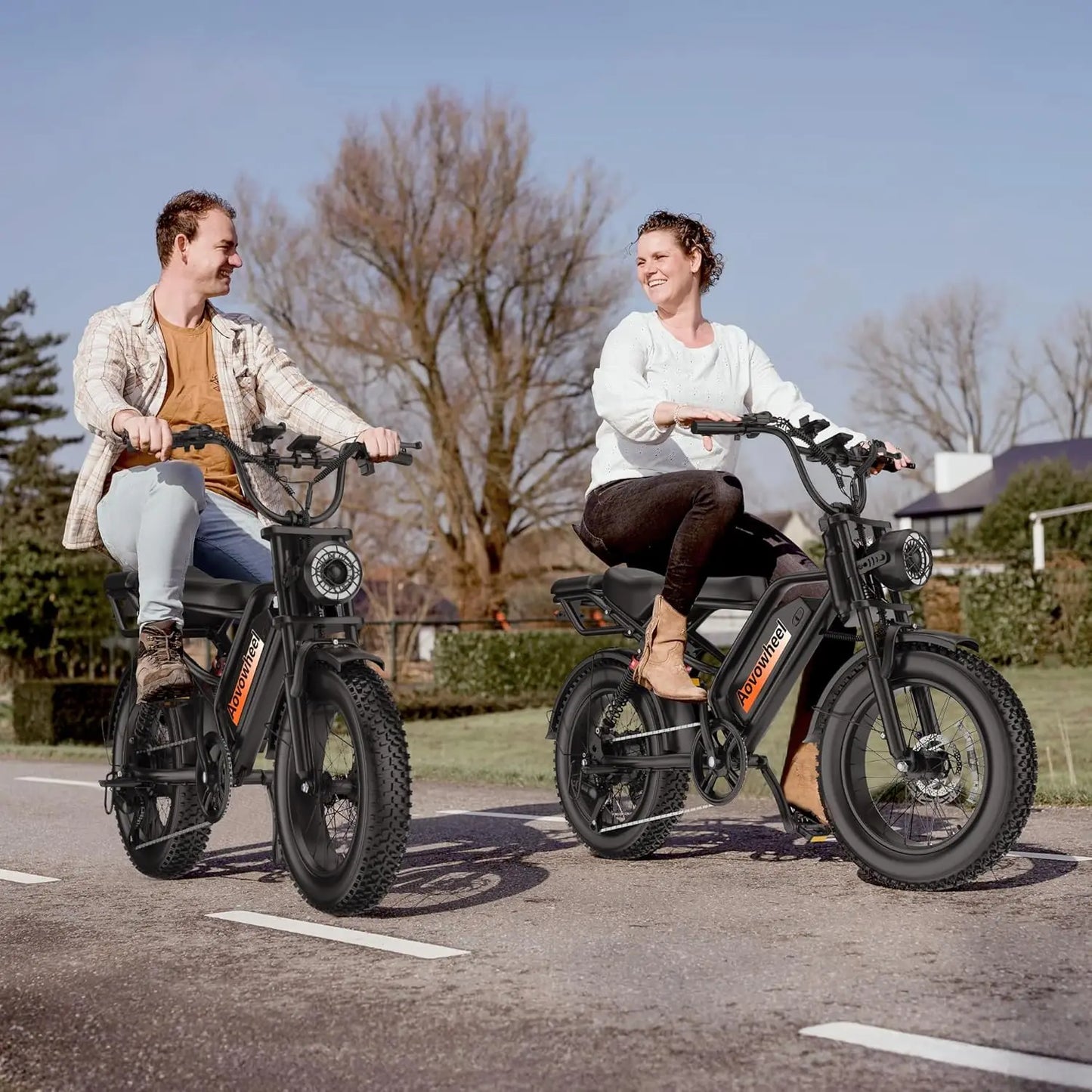 AW2PROElectric Bike 1500W 20" Fat Tire 31mph Top Speed 70 Miles Range for Road Sand Mountain Snow Electric Motorcycle