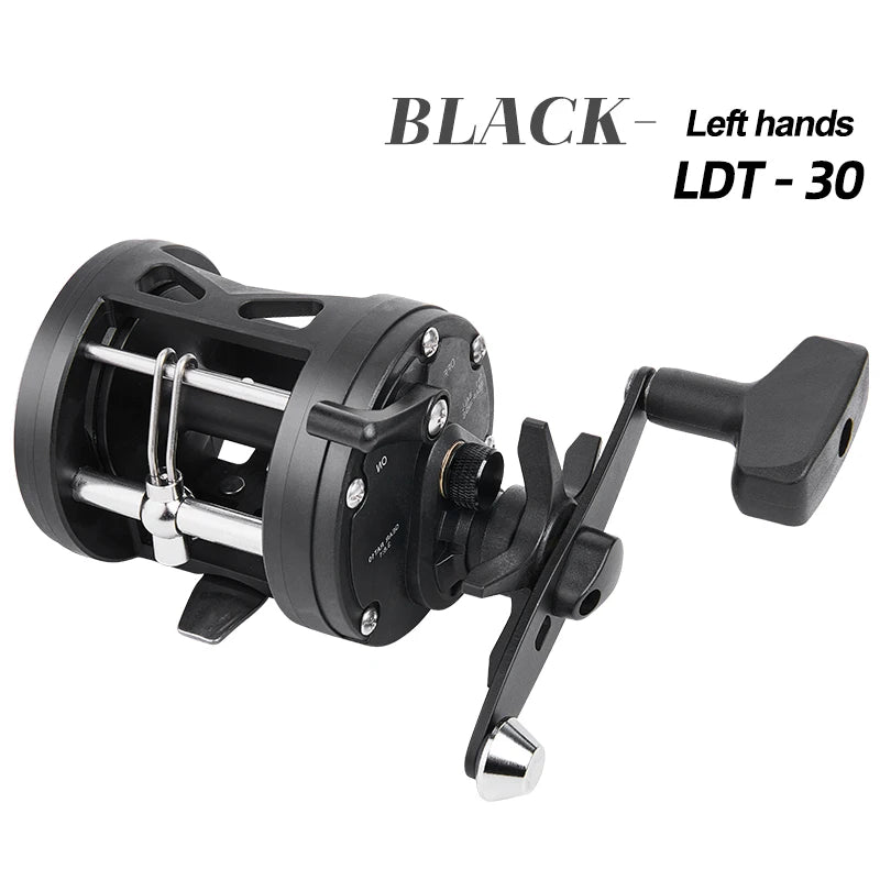 Trolling Drum Fishing Reels 33LB Max Drag 3.8:1 Gear Ratio High Toughness Body Freshwater & Saltwater Universal Bait Caster Fishing Reel