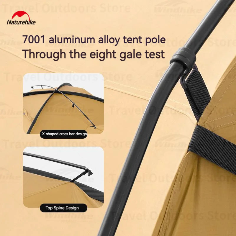 Dune 7.6 Camping Tent 2 People 4 Season Tent Ultralight PU2000mm Outdoor Travel iking Tent With Chimney Screen Window
