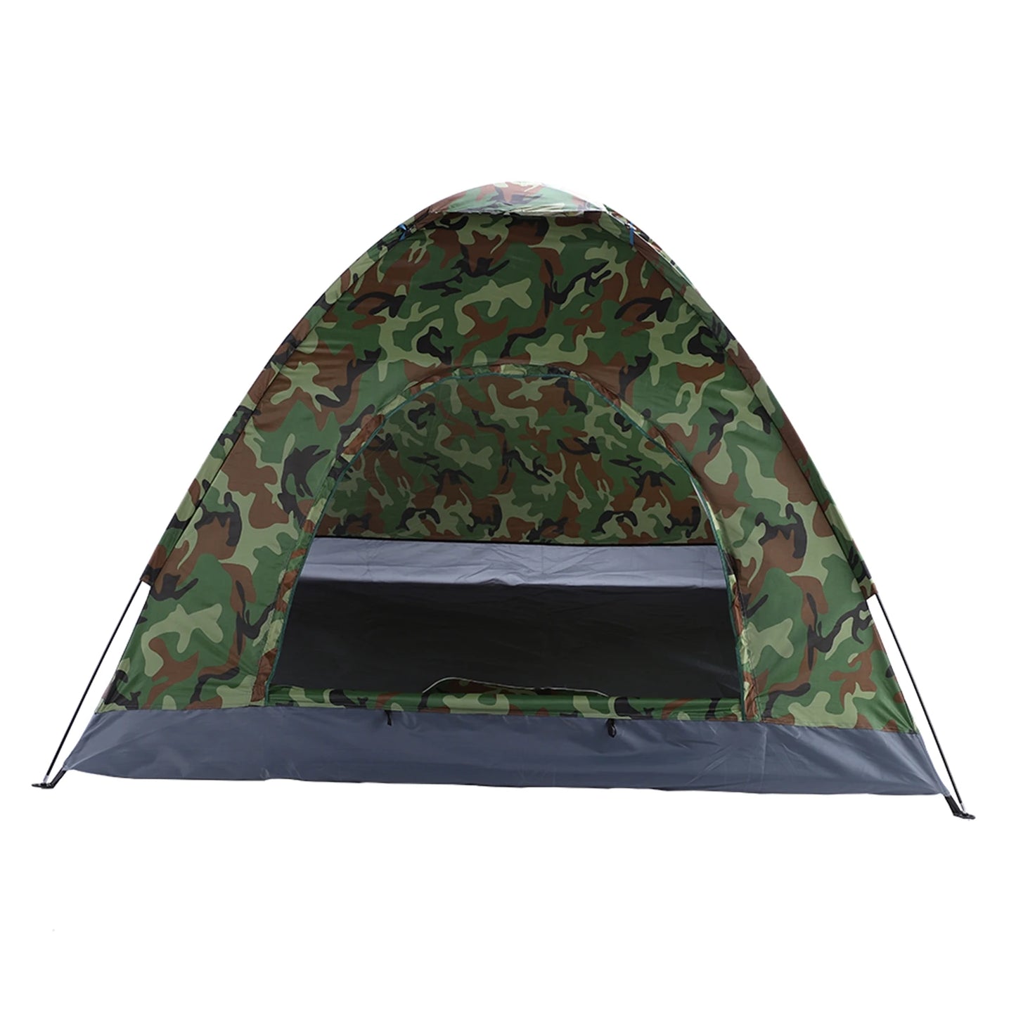 3 4 Person Camping Dome Tent Waterproof UV Proof 180T Silver Coated Polyester Fiberglass Poles Portable Bag Outdoor Camouflage