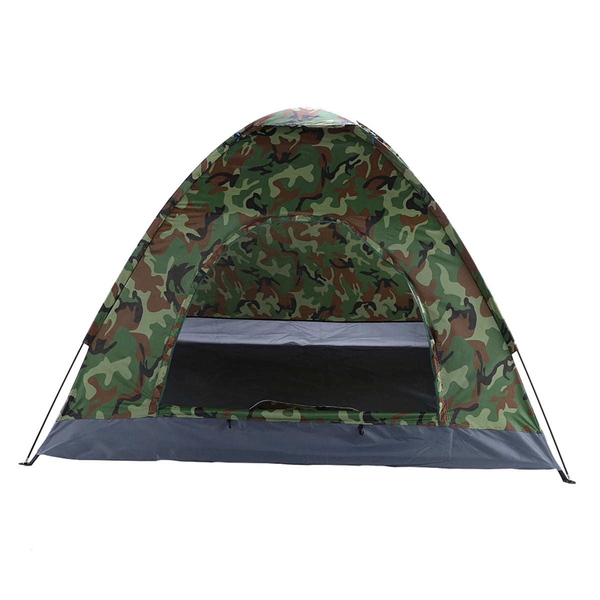3 4 Person Camping Dome Tent Waterproof UV Proof 180T Silver Coated Polyester Fiberglass Poles Portable Bag Outdoor Camouflage