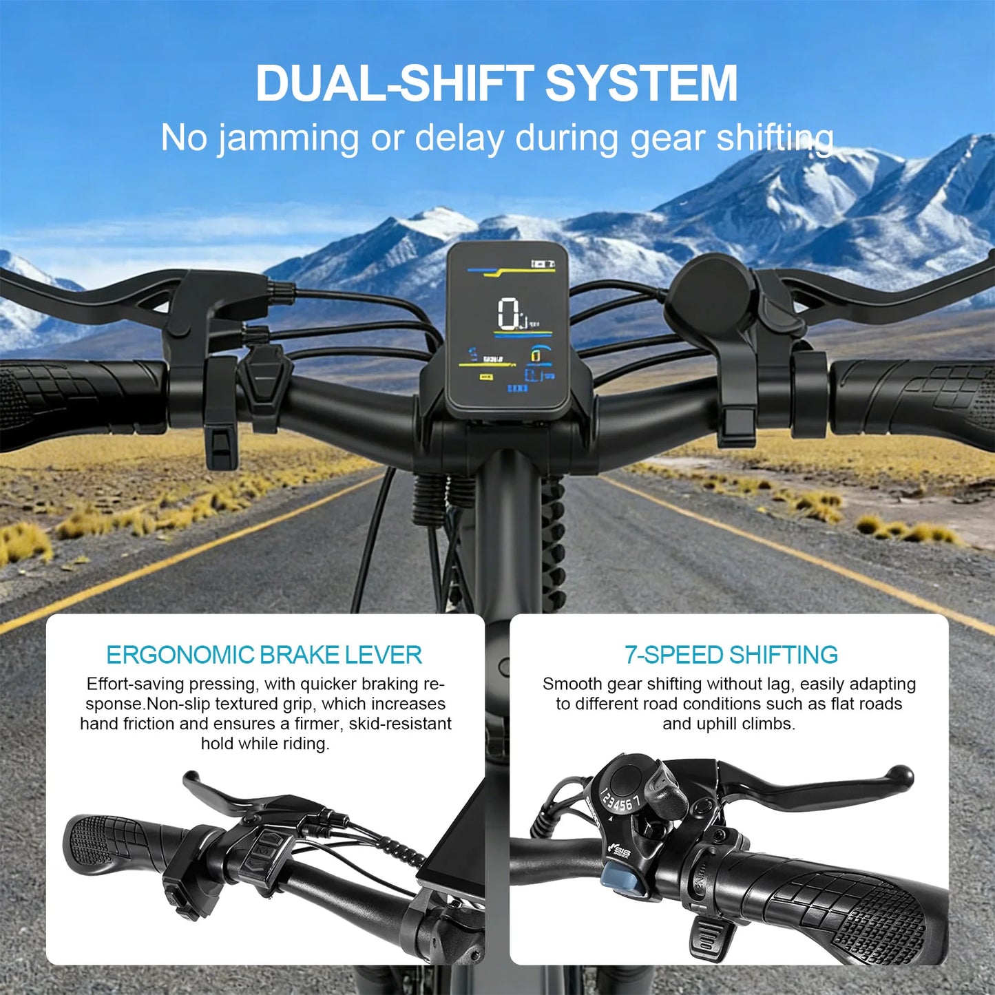 Electric Bicycle for Adult 26" Mountain ebike with 48V 13Ah Removable Battery 500W Motor