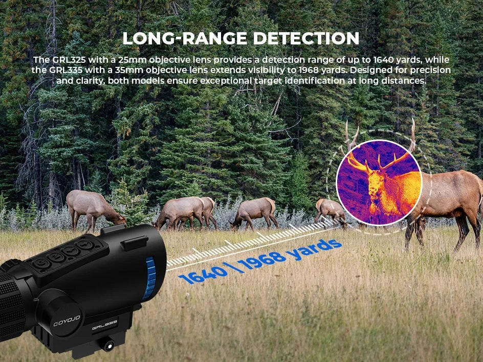 GOYOJO GRL335 384 Thermal lmaging Scopes Sensor 384*288px 25mm 35mm Lens Hunting Camera WiFi RAV Video GRL325