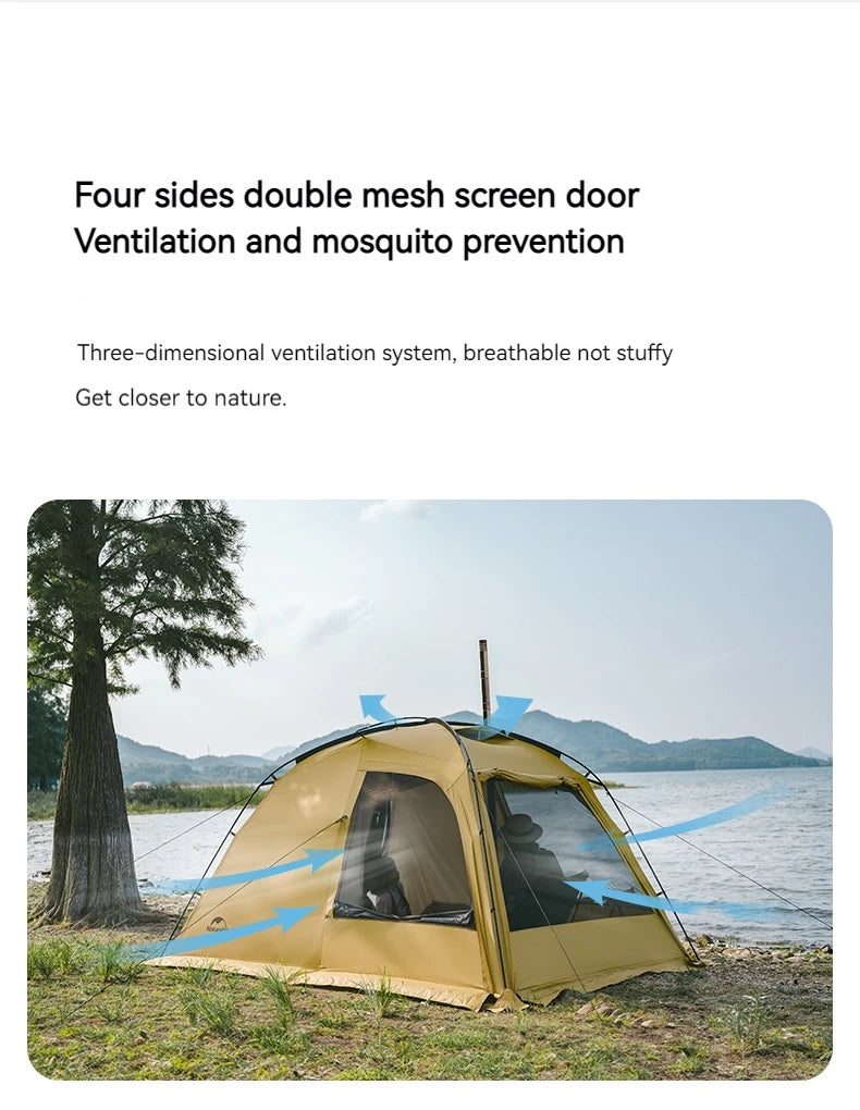 Dune 7.6 Camping Tent 2 People 4 Season Tent Ultralight PU2000mm Outdoor Travel iking Tent With Chimney Screen Window