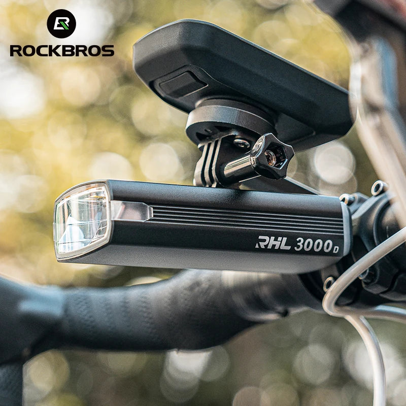 3000LM Bike Light 10000mAH Flashlight High-Low Beam Bicycle Front Light Powerbank Waterproof MTB Road Cycling Headlight