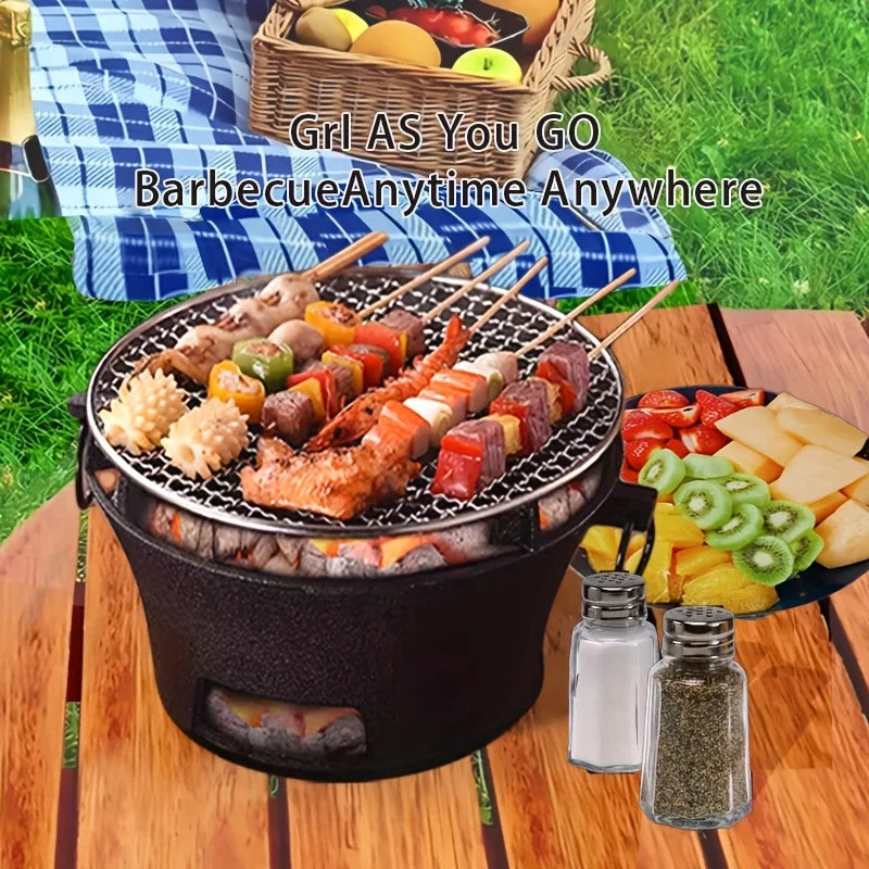 Cast Iron Oven Fireplace Charcoal And Alcohol Stove Barbecue Family Outdoor Picnic Water Tea Boiling Stove Garden Camping